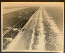 Load image into Gallery viewer, 1930 Daytona Ocean Beach Speedway Photo Cars Racing AERIAL View Vintage Picture

