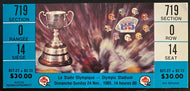 1985 CFL Football British Columbia Lions Hamilton Tiger Cats Grey Cup Ticket