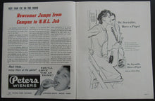 Load image into Gallery viewer, 1961 NHL Hockey Program Detroit Red Wings v Montreal Canadiens Toe Blake Olympia
