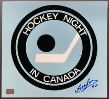 Load image into Gallery viewer, Bobby Baun Autographed Hockey Night In Canada Photo Signed Vintage NHL

