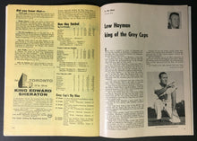 Load image into Gallery viewer, 1959 CFL Grey Cup Program CNE Stadium Winnipeg Blue Bombers Hamilton Ti-Cats
