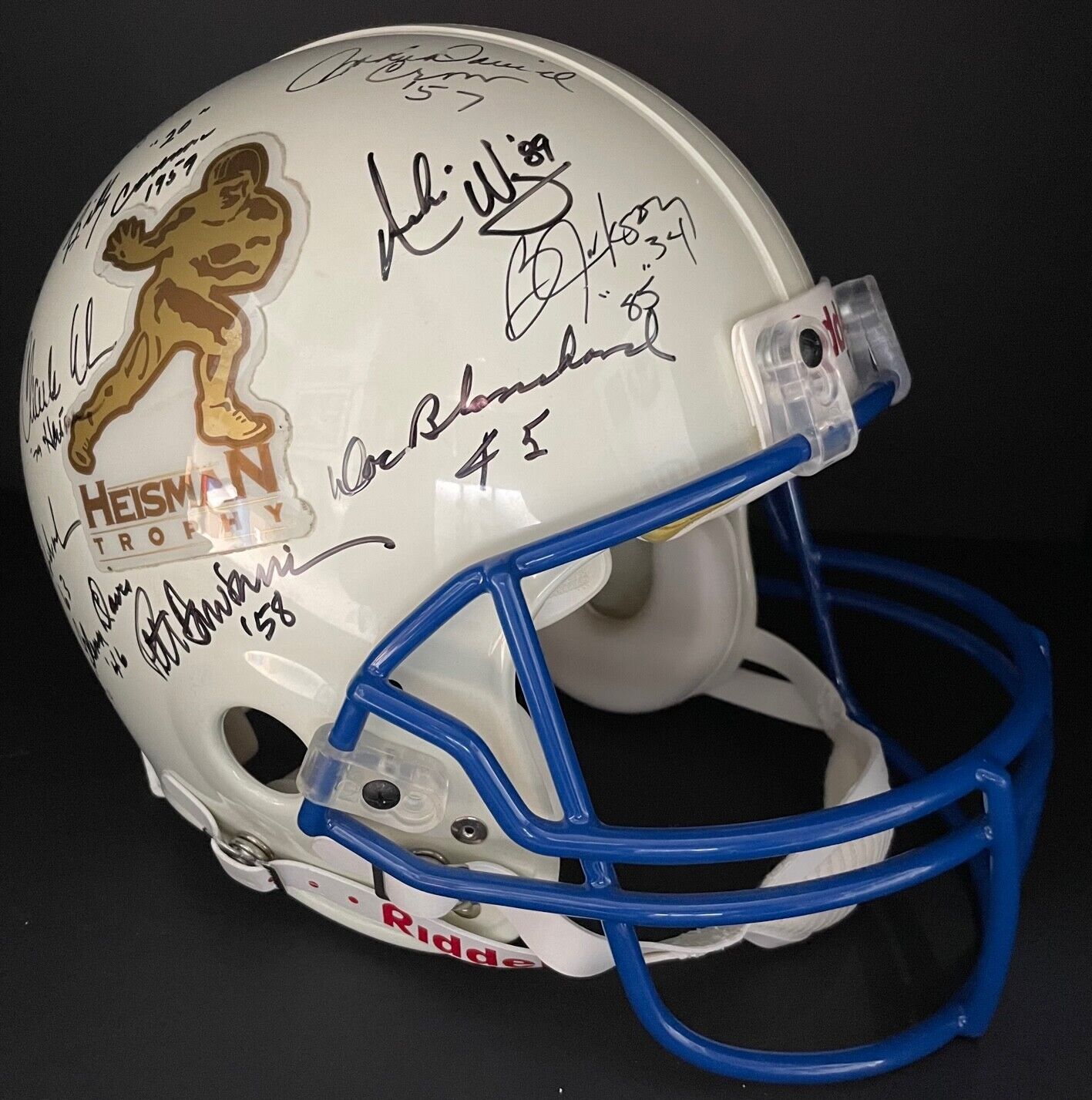 auburn tigers autographed football helmet Bo Nix Speedflex Authentic Beckett Witnessed Bo Jackson Signed Autographed Auburn