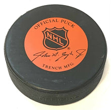 Load image into Gallery viewer, Lanny McDonald Signed Calgary Flames Hockey Puck Autographed NHL HOF 1992
