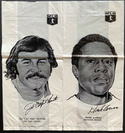 Vintage MLB Superstar Lunch Bags x2 Catfish Hunter / Fred Lynn + Hank Aaron
