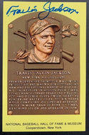 1982 Travis Jackson Autographed HOF MLB Baseball Signed Plaque Postcard JSA