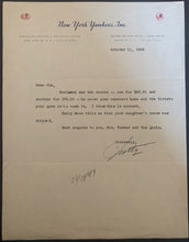 Load image into Gallery viewer, 1949 New York Yankees Letter on Official Team Letterhead MLB Baseball Vintage
