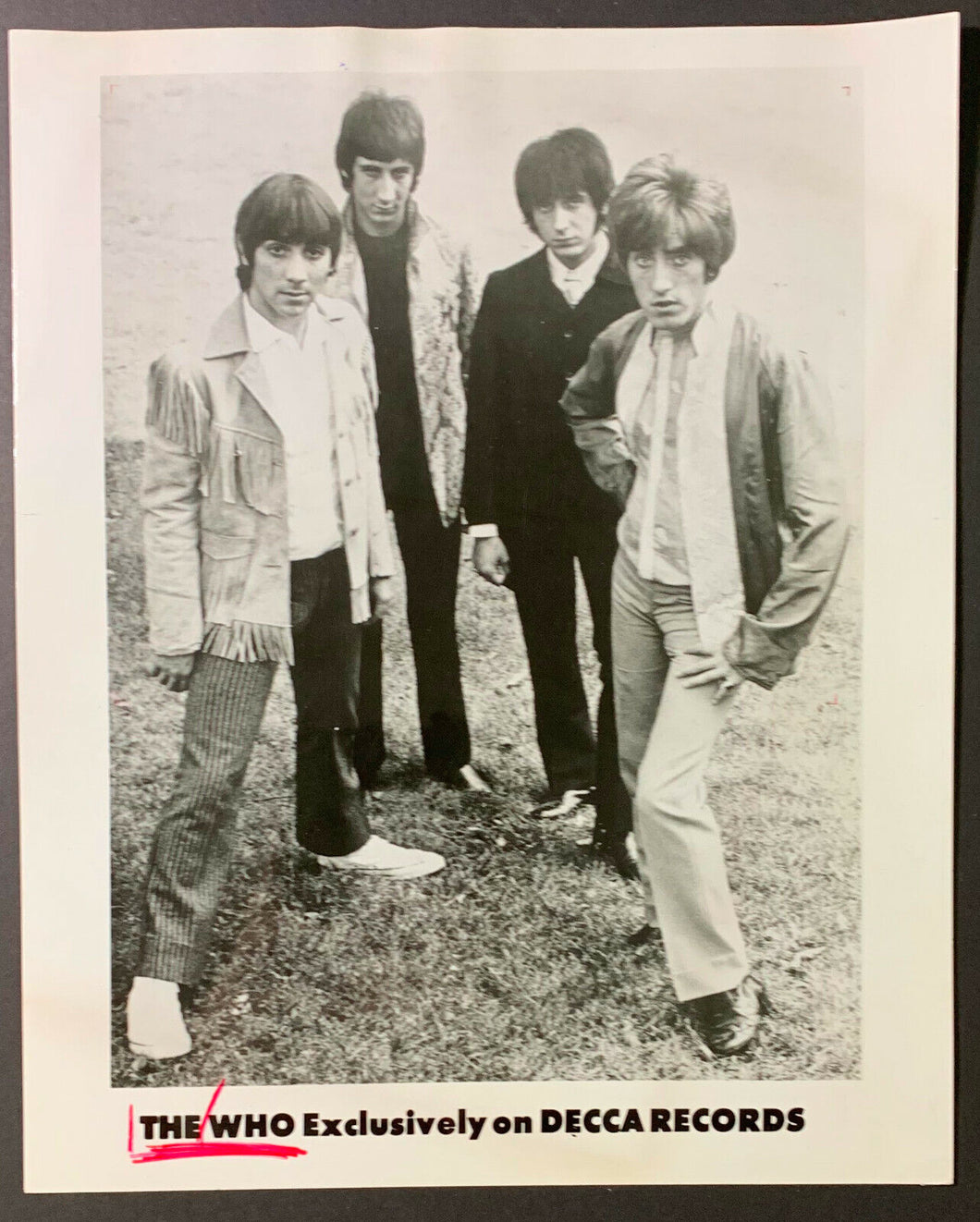 1969 The Who Rare Studio Band Photo Keith Moon Roger Daltry Entwhistle Townshend