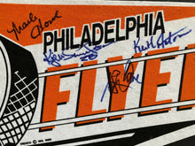 Load image into Gallery viewer, 1990 Signed NHL Hockey Philadelphia Flyers Pennant Autographed Mark Howe Vintage
