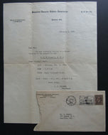 1934 HAAA Annual Team Dinner Invitation + Envelope Hamilton Tigers Raymond Roach