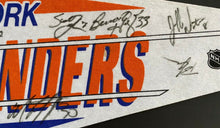 Load image into Gallery viewer, 1990 Vintage Signed NHL Hockey New York Islanders Autographed Pennant
