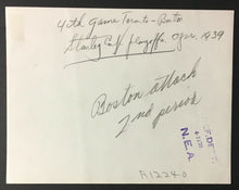 Load image into Gallery viewer, 1939 NHL Hockey Toronto Maple Leafs Playoffs Vintage Photo vs Boston Bruins NEA
