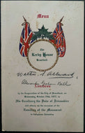 1927 Alexander Graham Bell / Walter Allward Autographed Historical Menu JSA LOA