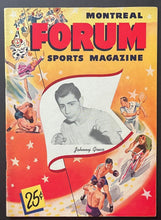 Load image into Gallery viewer, 1949 Montreal Forum Boxing Program + Photo Johnny Greco vs Herb Kronowitz

