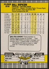 Load image into Gallery viewer, 1989 Fleer Baseball Bill Ripken #616 FF Error Card Vintage Baltimore Orioles

