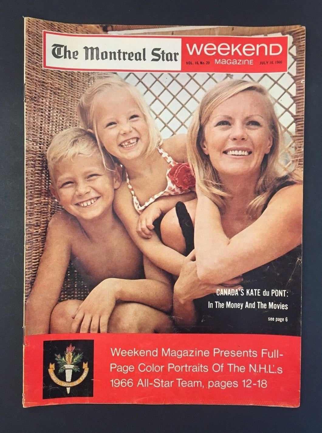 1966 Montreal Star Magazine Full Page Photos (6) NHL First All Star Team