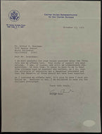 George H.W. Bush Signed 1971 United States Representative Letter Autographed JSA