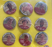 Load image into Gallery viewer, 1984 CFL Football Calgary Stampeders Nutty Club Pins + POS Retail Display
