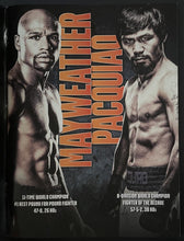 Load image into Gallery viewer, 2015 Floyd Mayweather vs Manny Pacquiao Fight Official Site Program MGM Vegas
