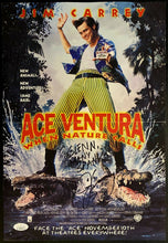 Load image into Gallery viewer, 1995 Ace Ventura 2 Signed Jim Carrey Movie Poster Autographed Authenticated JSA
