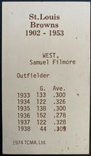 Load image into Gallery viewer, Sam West TCMA Vintage Autographed Baseball Card Signed MLB St. Louis Browns
