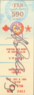 Alexei Yashin Autographed 1995 Central Red Army Jr Team Hockey Game Ticket