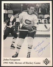 Load image into Gallery viewer, 1993 John Ferguson Autographed Upper Deck NHL Heroes Of Hockey Game Montreal

