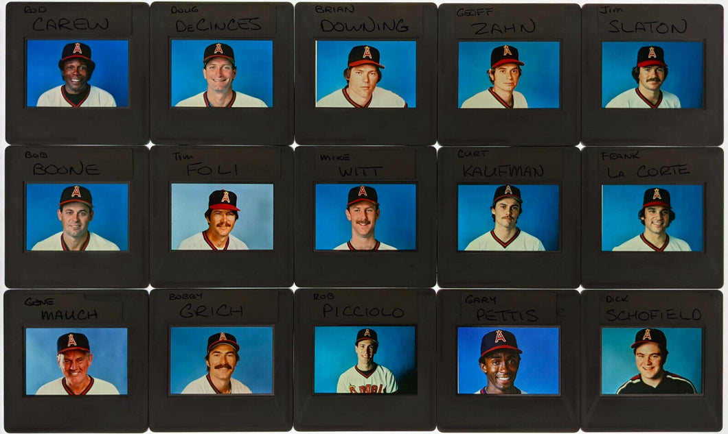 Los Angeles Angels 15 Different 35mm Slides League Issued Vintage MLB