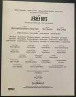 2006 Jersey Boys Theatrical Program + Cast Insert La Jolla Playhouse