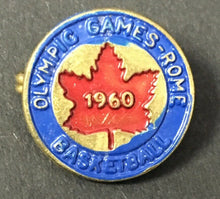 Load image into Gallery viewer, 1960 Olympic Games Rome Lapel Pin Basketball Vintage Pinback
