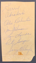 Load image into Gallery viewer, 1960's Detroit Red Wings NHL Hockey Multi Signed Cut x9 Gordie Howe Auto + JSA
