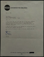 1984 Signed Letter President Bill Clinton Arkansas Governor Re-election JSA LOA