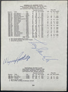 Terry Sawchuk Autographed Signed Media Guide Page Maple Leafs Red Wings LOA JSA