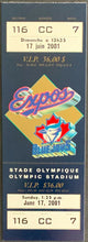 Load image into Gallery viewer, 2001 Olympic Stadium Montreal MLB Baseball Ticket Toronto Blue Jays vs Expos
