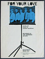For Your Love By The Yardbirds PVG Sheet Music Graham Gouldman Vintage Rock