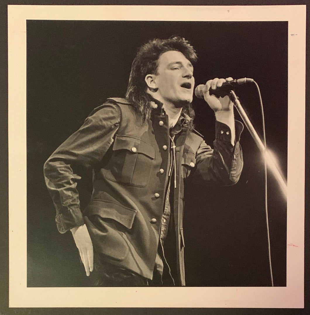 1987 Bono Unique Vintage U2 Photo Lead Singer In Concert By Steve Campbell