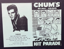 Load image into Gallery viewer, 1976 Fabian Dry Mounted Photo Plaque Originally Hung at CHUM Radio Vintage Music
