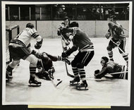 1971 NHL Press Photo Stanley Cup Playoffs New York Rangers Chicago Blackhawks