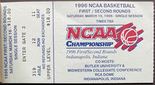 Load image into Gallery viewer, 1996 NCAA Basketball Tournament Ticket Booklet 1st + 2nd Round Indianapolis
