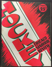 Load image into Gallery viewer, 1947 Chicago Stadium NHL Hockey Program Blackhawks vs New York Rangers Conacher
