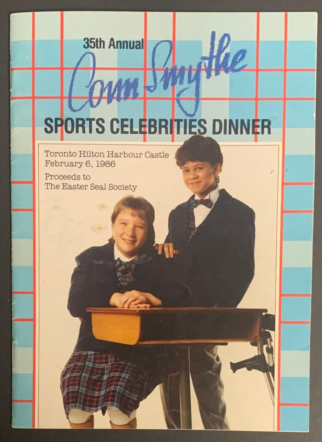 1986 Conn Smythe Multi Autographed Sports Celebrity Dinner Program Signed x11