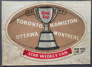 1950s Star Weekly CFL Grey Cup Eastern Conference Patch Crest Football Premium