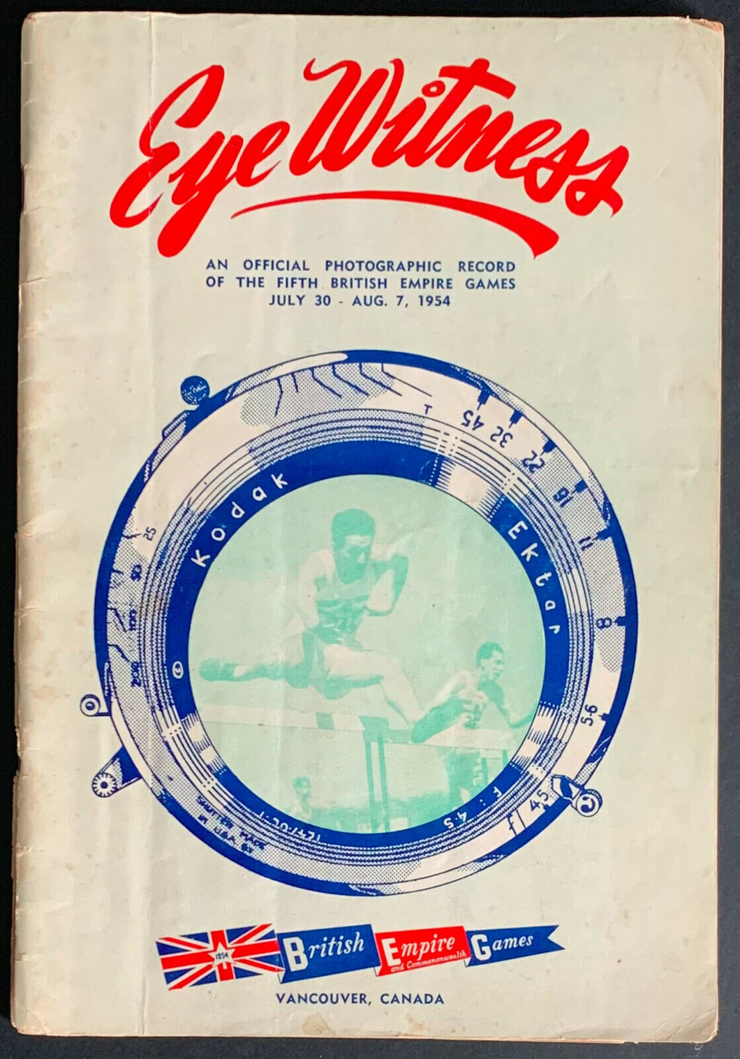 1954 Eye Witness British Empire Games Photo Book Canada Vancouver Bannister