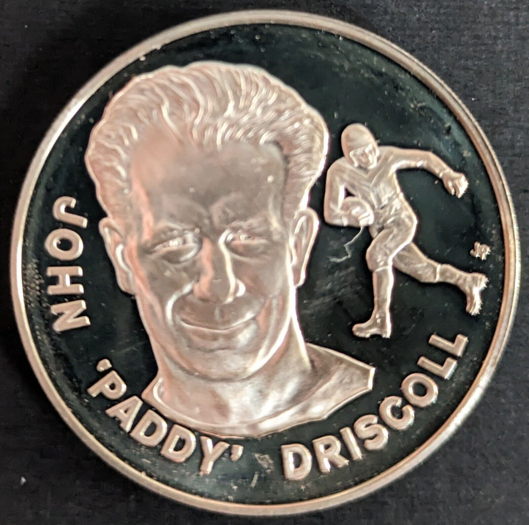 1972 John Driscoll Pro Football Hall Of Fame Medal Franklin Mint 1 Troy Oz NFL