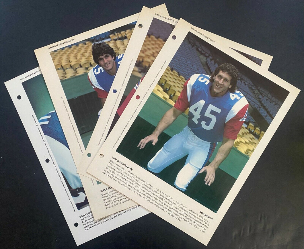 Circa 1980 CFL Montreal Alouettes 6 Photos Cousineau Ferragamo White Johnson