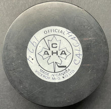 Load image into Gallery viewer, 1974 Memorial Cup Regina Pats Vintage Official Viceroy Game Used Puck CHL WHL
