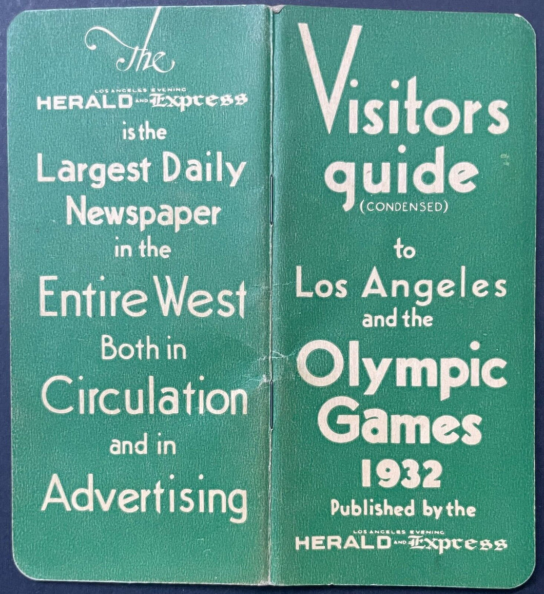 1932 Los Angeles Xth Summer Olympics Visitors Guide Historical Sports Vintage