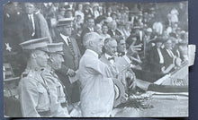 Load image into Gallery viewer, VTG 1921 President Harding Type 1 B&amp;W Photo Throwing a First Pitch WWI Veterans

