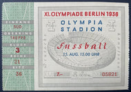 1936 Summer Olympics Futbol Gold Medal Final Ticket Sports Historical Soccer VTG