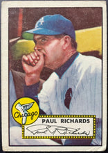 Load image into Gallery viewer, 1952 Topps Baseball #305 Paul Richards MLB Card Chicago White Sox 5th Series
