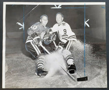 Load image into Gallery viewer, 1965 NHL Chicago Blackhawks Training Camp Press Photo Dennis &amp; Bobby Hull
